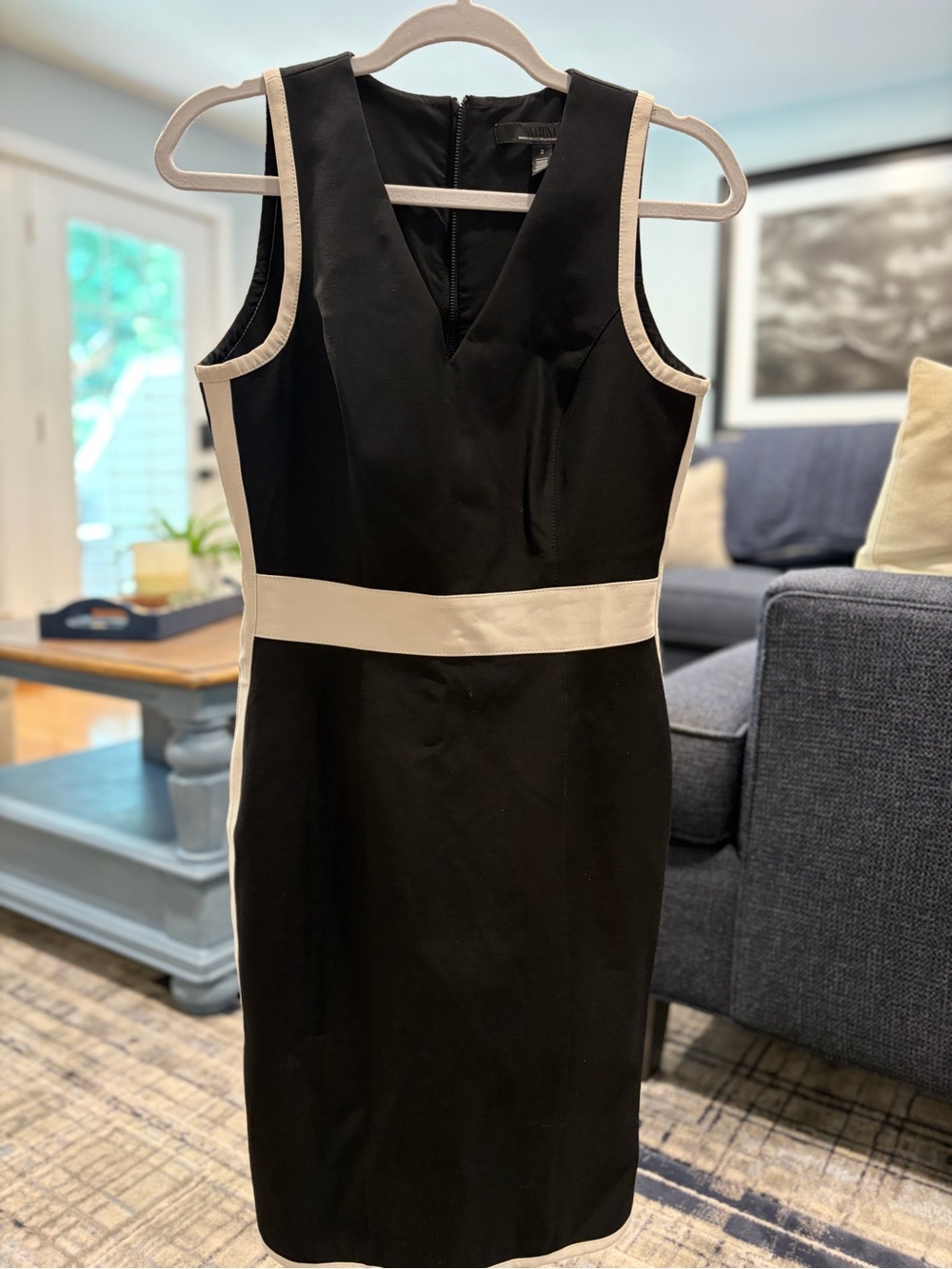 White House Black Market Black Blazer with White Trim - Picture 5 of 7